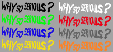 Aufkleber Why so serious